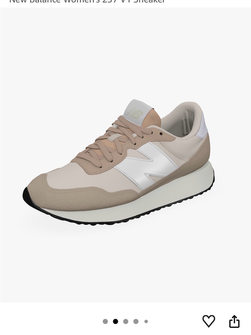 New Balance Women's Sneaker in Beige and White size 10